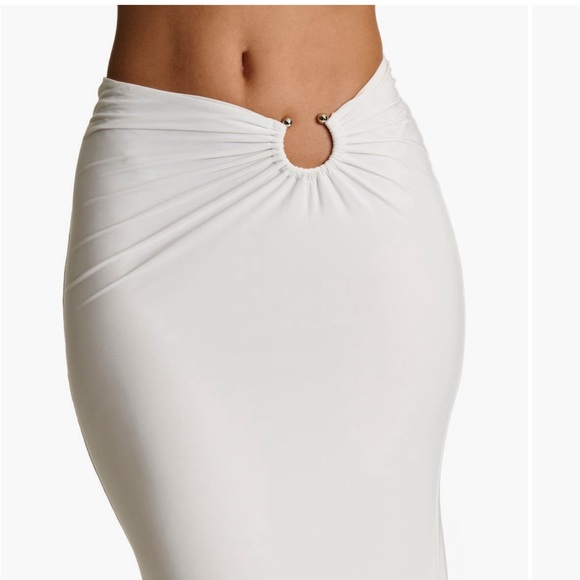 Naked Wardrobe White Ring Detail Cutout Skirt Set - Picture 7 of 7